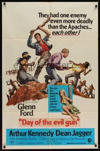 3t220 DAY OF THE EVIL GUN 1sh '68 Glenn Ford & Arthur Kennedy were each other's worst enemy!