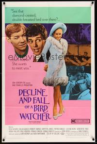 3t229 DECLINE & FALL OF A BIRD WATCHER 1sh '69 she's sexy and wants to meet you!