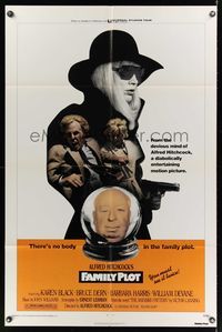 3t287 FAMILY PLOT 1sh '76 from the mind of devious Alfred Hitchcock, Karen Black, Bruce Dern!