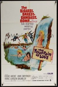 3t321 FOUNTAIN OF LOVE 1sh '68 barest, bawdiest sex, many nude teens covorting!