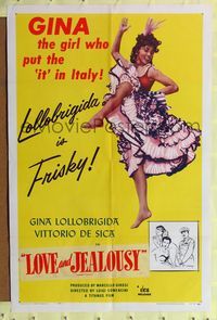 3t327 FRISKY 1sh '56 Pane, amore e gelosia, sexy Gina Lollobrigida put the 'it' in Italy!