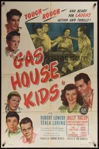 3t335 GAS HOUSE KIDS 1sh '46 Robert Lowery, Teala Loring, Billy Halop, Alfalfa!