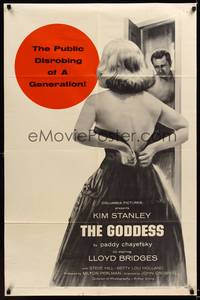 3t368 GODDESS 1sh '58 Paddy Chayefsky wrote this pseudo-bio of Marilyn Monroe starring Kim Stanley!