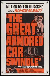3t393 GREAT ARMORED CAR SWINDLE 1sh '64 English robbery, Peter Reynolds, Joanna Dunham!
