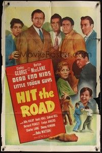 3t435 HIT THE ROAD 1sh R40s Gladys George, Barton MacLane, the Dead End Kids, Billy Halop!