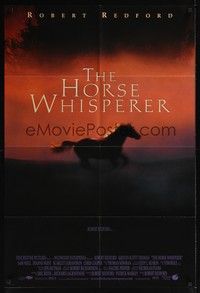 3t439 HORSE WHISPERER DS 1sh '98 star & director Robert Redford, cool running horse image!