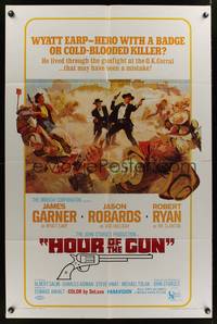 3t441 HOUR OF THE GUN 1sh '67 James Garner as Wyatt Earp, John Sturges, was he a hero or killer?