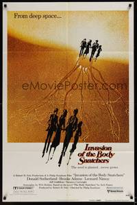 3t463 INVASION OF THE BODY SNATCHERS advance 1sh '78 Kaufman classic remake of deep space invaders!