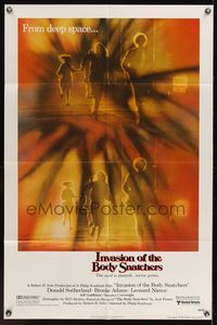 3t462 INVASION OF THE BODY SNATCHERS 1sh '78 Philip Kaufman classic remake of deep space invaders!
