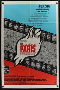 3t466 IS PARIS BURNING 1sh '66 Rene Clement's Paris brule-t-il, World War II all-star cast!