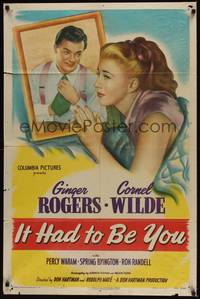 3t470 IT HAD TO BE YOU 1sh '47 Ginger Rogers left 4 different millionaires at the altar!