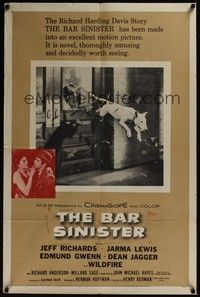 3t472 IT'S A DOG'S LIFE 1sh '55 The Bar Sinister, cool image of Wildfire the wonder dog!