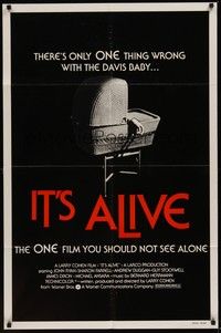 3t473 IT'S ALIVE 1sh R76 Larry Cohen, classic creepy baby carriage image!