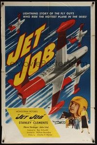 3t481 JET JOB 1sh '52 Stanley Clements, Elena Verdugo, cool art of fighter jets!