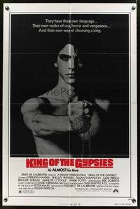 3t503 KING OF THE GYPSIES 1sh '78 creepy close up of Eric Roberts in his first leading role!