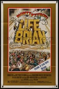 3t556 LIFE OF BRIAN style B 1sh '79 Monty Python, best different art by William Stout!