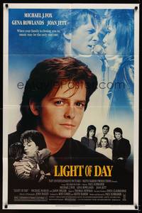 3t560 LIGHT OF DAY 1sh '87 Michael J. Fox, Gena Rowlands, rocker Joan Jett!
