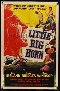 3t564 LITTLE BIG HORN revised 1sh '51 Lloyd Bridges, John Ireland, where men fought to live!