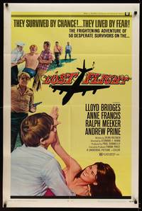 3t583 LOST FLIGHT 1sh '70 Lloyd Bridges, Anne Francis, they survived by chance!