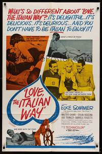3t588 LOVE THE ITALIAN WAY 1sh '64 Femmine di Lusso, Elke Sommer, Walter Chiari, Ugo Tognazzi