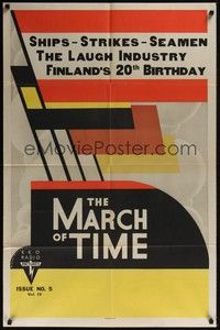 3t613 MARCH OF TIME VOLUME 4 ISSUE 5 newsreel 1sh '30s ships, strikes, seamen & the laugh industry!