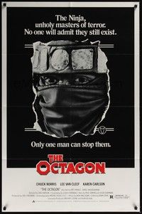 3t675 OCTAGON 1sh '80 Chuck Norris is the only man who can stop the unholy masters of terror!