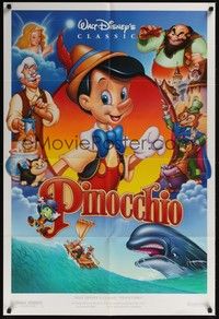 3t710 PINOCCHIO DS 1sh R92 Disney classic fantasy cartoon about a wooden boy who wants to be real!