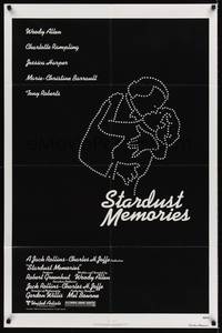 3t851 STARDUST MEMORIES 1sh '80 directed by Woody Allen, cool star constellation art!