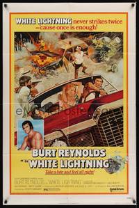 3t979 WHITE LIGHTNING 1sh '73 moonshine bootlegger Burt Reynolds!