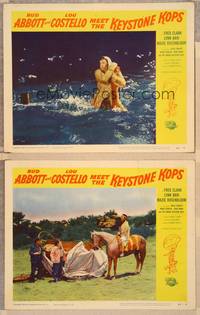 3v541 ABBOTT & COSTELLO MEET THE KEYSTONE KOPS 2 LCs '55 wacky images of Bud & Lou!