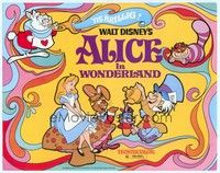 3v005 ALICE IN WONDERLAND TC R74 Walt Disney Lewis Carroll classic, cool psychedelic design!