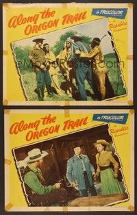 3v550 ALONG THE OREGON TRAIL 2 LCs '47 Monte Hale & Adrian Booth in cowboy action!