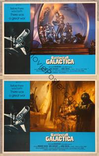 3v558 BATTLESTAR GALACTICA 2 LCs '78 cool sci-fi images of Cylons & aliens!