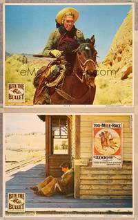 3v569 BITE THE BULLET 2 LCs '75 James Coburn on horseback, Jan-Michael Vincent!