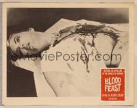 3v139 BLOOD FEAST LC '63 Herschell Gordon Lewis classic, gruesome close up of dead girl!