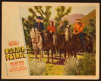3v141 BORDER PATROL LC '43 William Boyd as Hopalong Cassidy, Andy Clyde & Claudia Drake on horses!