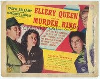 3v017 ELLERY QUEEN & THE MURDER RING TC '41 Ralph Bellamy, Margaret Lindsay as Nikki Porter!