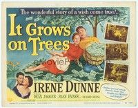 3v030 IT GROWS ON TREES TC '52 Irene Dunne & Dean Jagger with lots of money under tree!