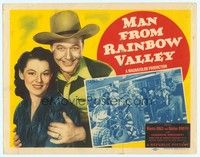 3v036 MAN FROM RAINBOW VALLEY TC '46 romantic close up of cowboy Monte Hale & Adrian Booth!