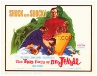3v056 TWO FACES OF DR. JEKYLL TC '61 shock upon shock, cool different horror artwork!