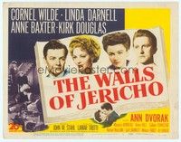 3v060 WALLS OF JERICHO TC '48 Cornel Wilde, Darnell, Anne Baxter & Kirk Douglas on book pages!
