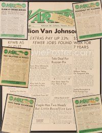 3w016 LOT OF 6 DAILY VARIETY TRADE NEWSPAPERS lot '47 the Bible for the movie industry!