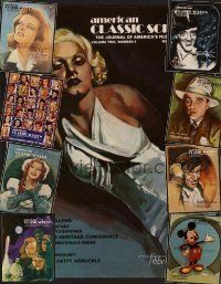 3w029 LOT OF 9 AMERICAN CLASSIC SCREEN MAGAZINES lot '78 - '79 Jean Harlow, Mickey Mouse + more!