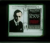 3w142 CROOKED STRAIGHT glass slide '19 country boy Charles Ray moves to city only to find trouble!