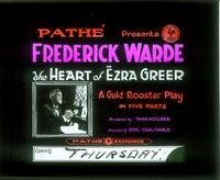 3w158 HEART OF EZRA GREER glass slide '17 Frederick Warde saves his daughter's relationship!