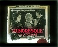 3w161 HUMORESQUE glass slide '20 Gaston Glass is a violin prodigy who loves pretty Alma Rubens!