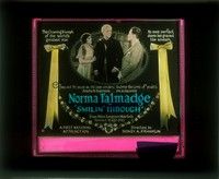 3w179 SMILIN' THROUGH glass slide '22 beautiful Norma Talmadge in a dual role!