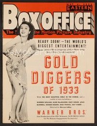 3w046 BOX OFFICE exhibitor magazine May 4, 1933 Gold Diggers of 1933 sexy ad, Wheeler & Woolsey!
