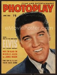 3w105 ENGLISH PHOTOPLAY MAGAZINE magazine June 1963 what do you know about Elvis Presley!