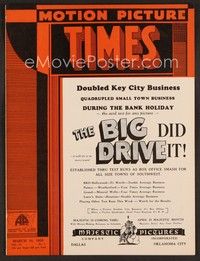3w052 MOTION PICTURE TIMES exhibitor magazine March 16, 1933 America spends plenty on 42nd Street!